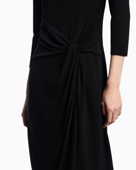 Armani Vestido Con Torchón De Punto Interlock