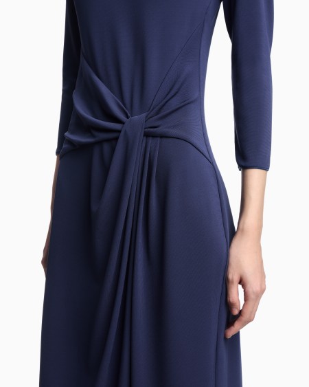 Armani Vestido Con Torchón De Punto Interlock