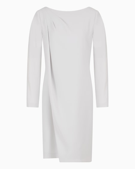 Armani Vestido de cady técnico con panel delantero