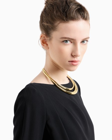 Armani Vestido De Cady Técnico Con Panel Delantero