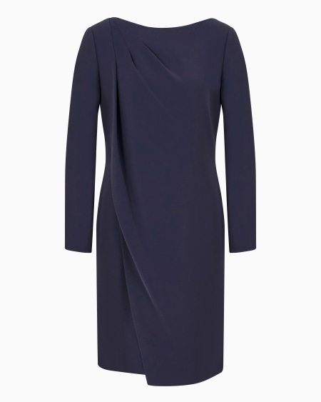 Armani Vestido de cady técnico con panel delantero