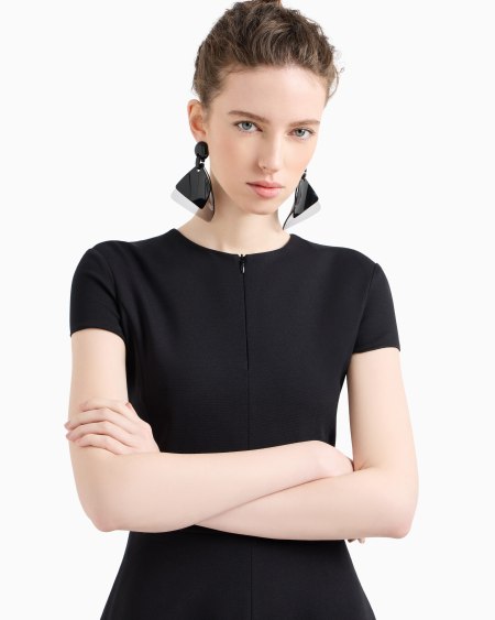 Armani Vestido De Manga Corta De Punto Milano