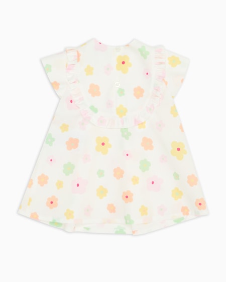 Armani Vestido De Popelina Con Estampado Integral