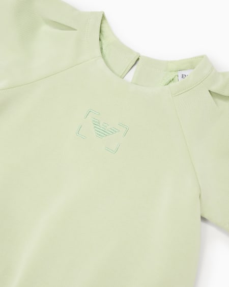 Armani Vestido De Punto De Tacto Cupro Con Volante