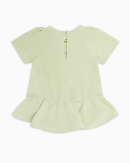 Armani Vestido De Punto De Tacto Cupro Con Volante