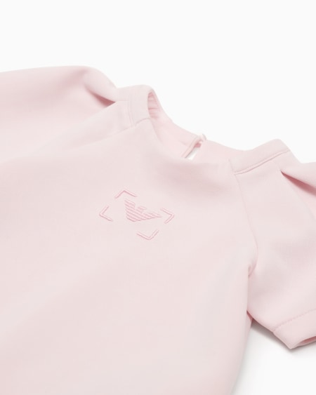 Armani Vestido De Punto De Tacto Cupro Con Volante