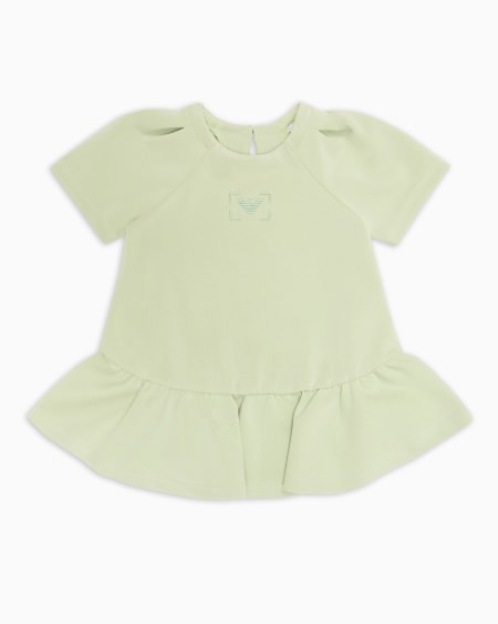 Armani Vestido de punto de tacto cupro con volante