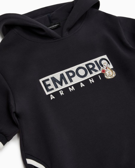 Armani Vestido De Punto Doble Con Bordado