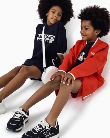 Armani Vestido De Punto Doble Con Bordado