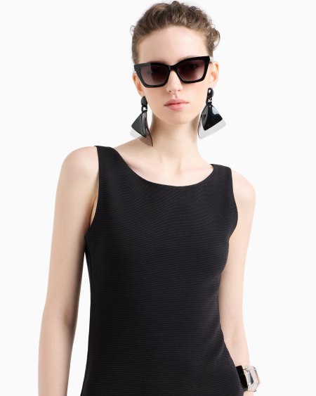 Armani Vestido De Tubo De Punto Ottoman