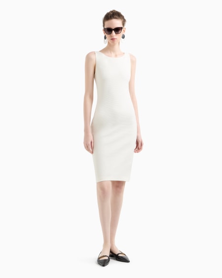 Armani Vestido De Tubo De Punto Ottoman