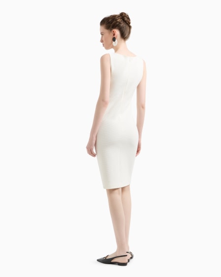 Armani Vestido De Tubo De Punto Ottoman