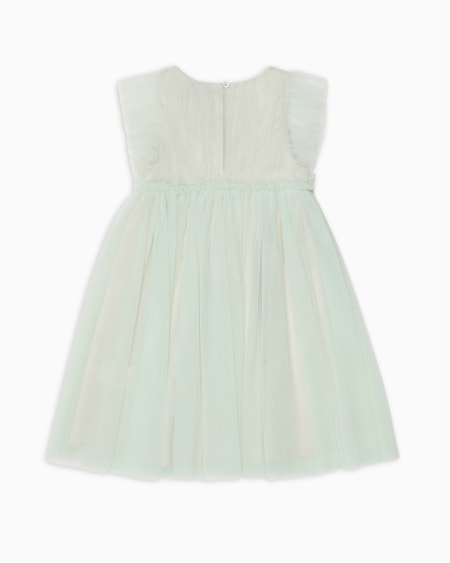 Armani Vestido De Tul Con Efecto Plisado