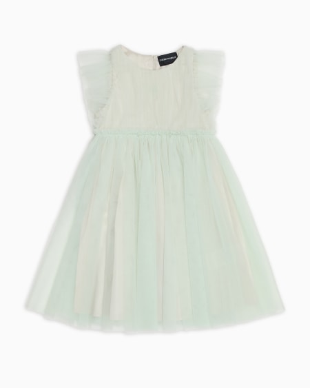 Armani Vestido De Tul Con Efecto Plisado