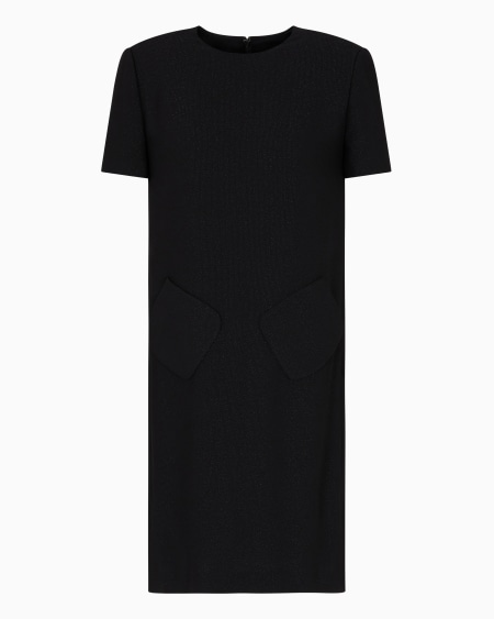 Armani Vestido Túnica De Crepé De Lúrex