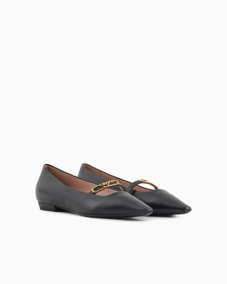 Armani Bailarinas De Punta En Napa Con Placa De águila