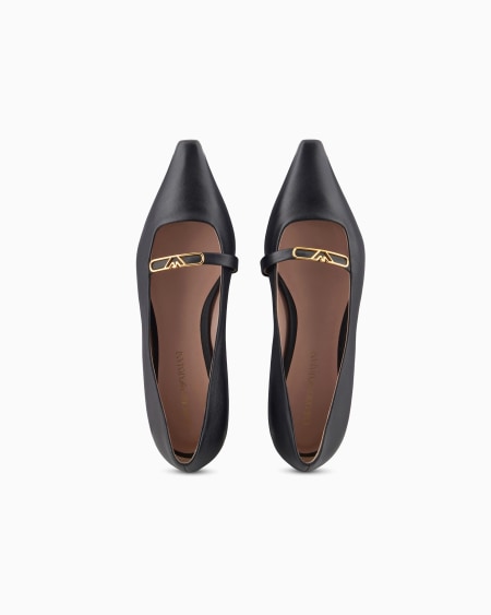 Armani Bailarinas De Punta En Napa Con Placa De águila