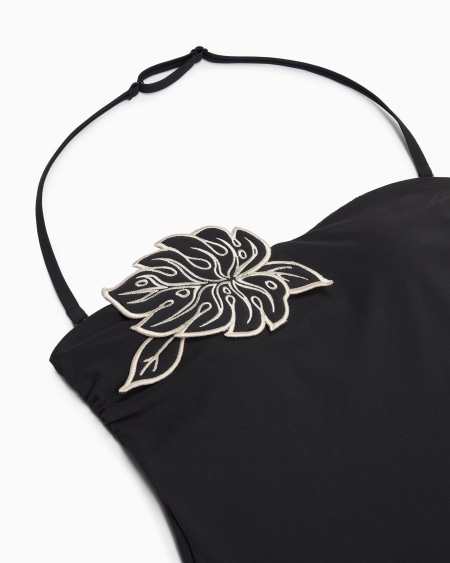 Armani Bañador Con Relleno De Lycra Reciclada Con Bordado De Hoja ASV