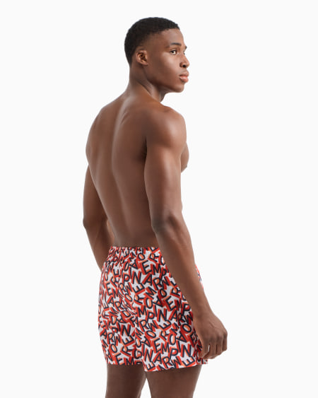Armani Bañador Modelo Pantalón Corto Con Macroinscripción Integral