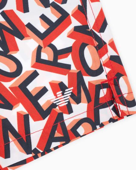 Armani Bañador Modelo Pantalón Corto Con Macroinscripción Integral