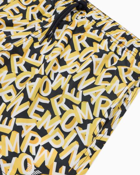 Armani Bañador Modelo Pantalón Corto Con Macroinscripción Integral