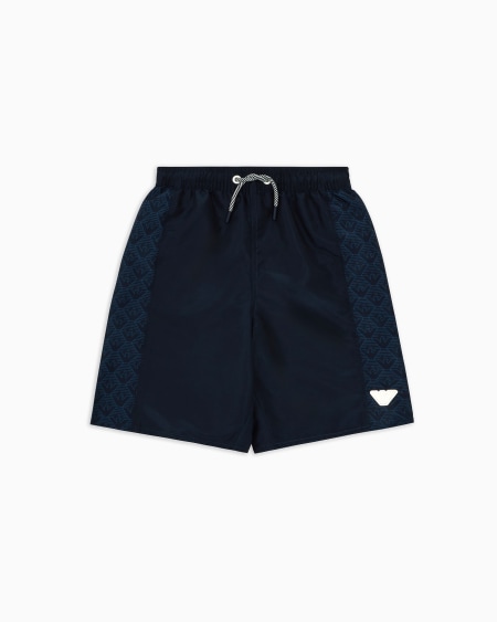 Armani Bañador tipo bermudas con banda con logotipo