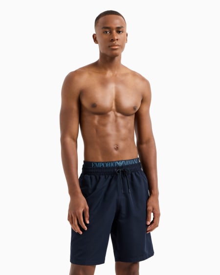 Armani Bañador Tipo Bermudas De Tejido Reciclado Con Banda Con Logotipo ASV
