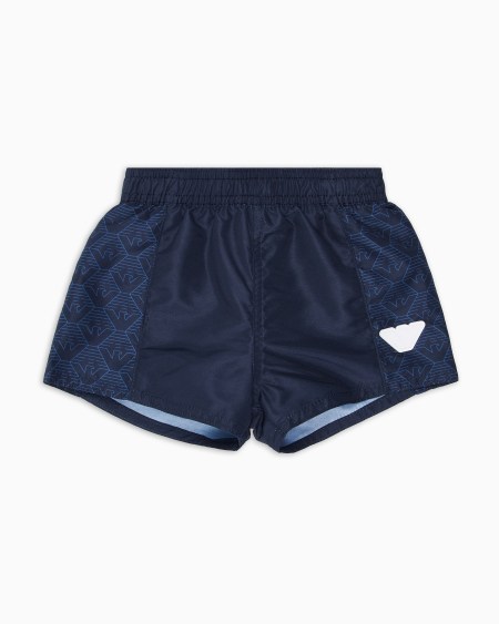 Armani Bañador tipo pantalón corto con banda con logotipo