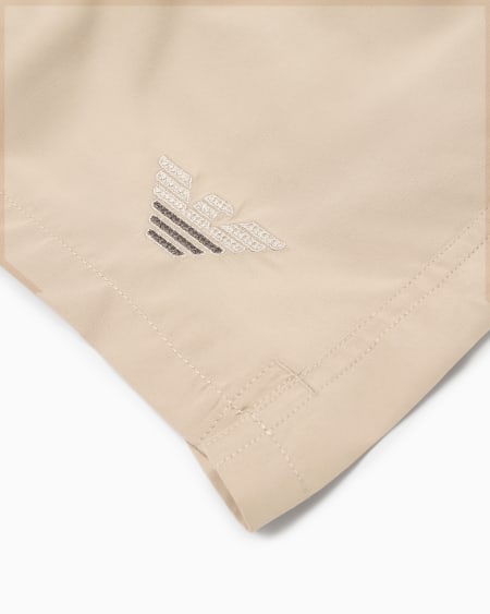 Armani Bañador Tipo Pantalón Corto Con Bordado De águila Bicolor