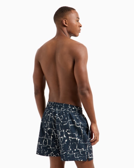 Armani Bañador Tipo Pantalón Corto Con Estampado Abstracto
