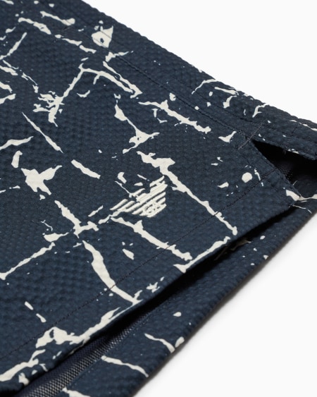 Armani Bañador Tipo Pantalón Corto Con Estampado Abstracto