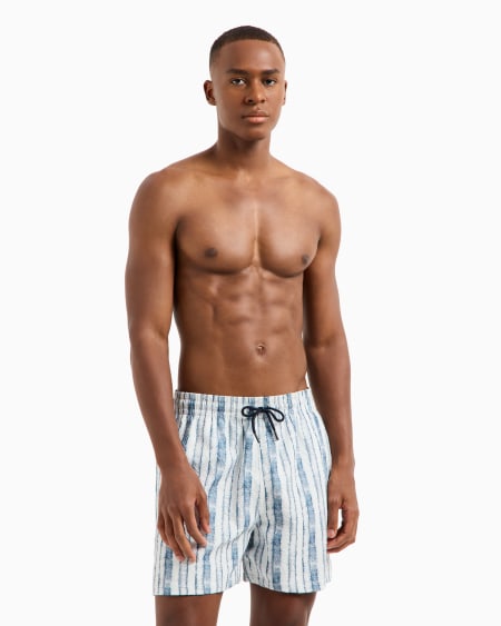 Armani Bañador Tipo Pantalón Corto Con Estampado Abstracto