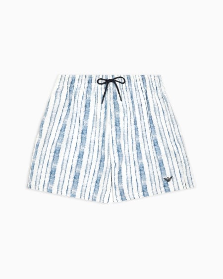 Armani Bañador tipo pantalón corto con estampado abstracto