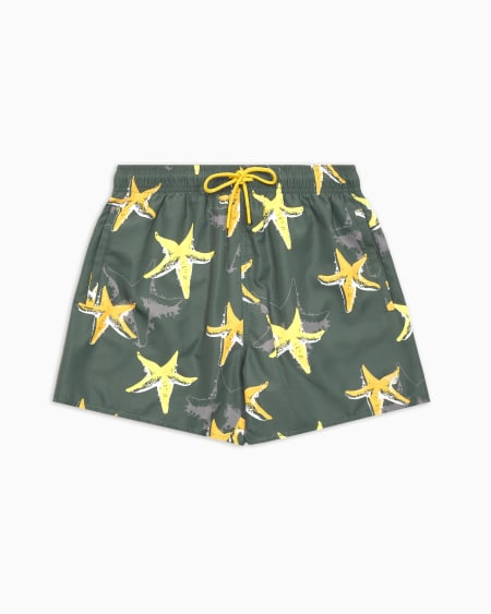 Armani Bañador tipo pantalón corto con estampado Sea Animals