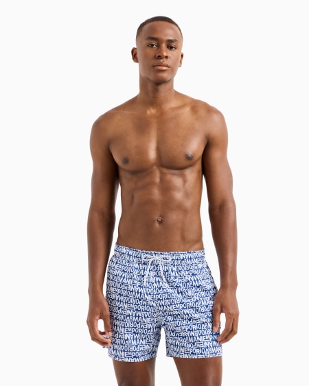 Armani Bañador Tipo Pantalón Corto Con Logotipo Pequeño Integral