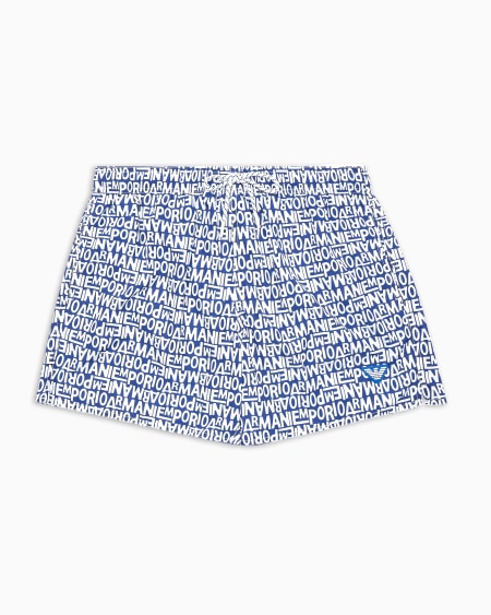 Armani Bañador tipo pantalón corto con logotipo pequeño integral