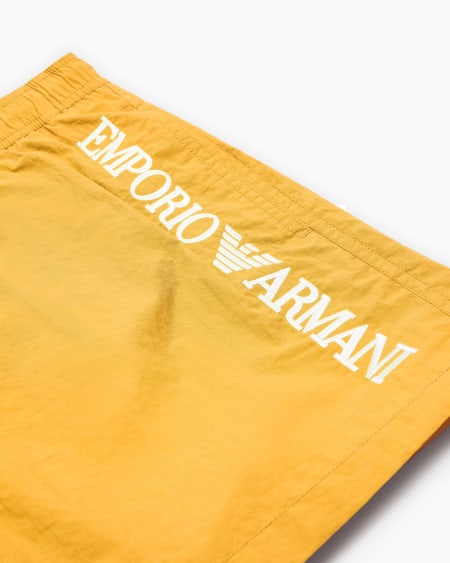Armani Bañador Tipo Pantalón Corto Con Logotipo Vertical Bordado