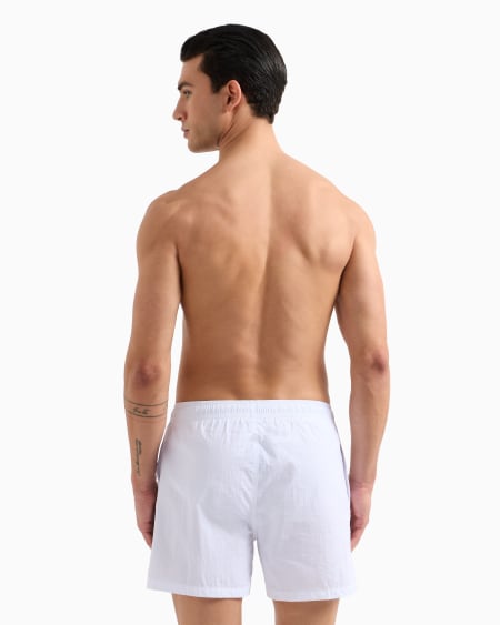 Armani Bañador Tipo Pantalón Corto Con Logotipo Vertical Bordado