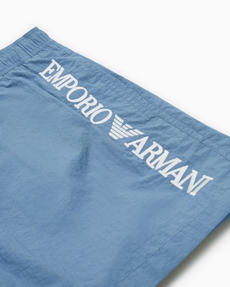 Armani Bañador Tipo Pantalón Corto Con Logotipo Vertical Bordado