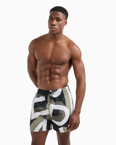 Armani Bañador Tipo Pantalón Corto Con Macroinscripción