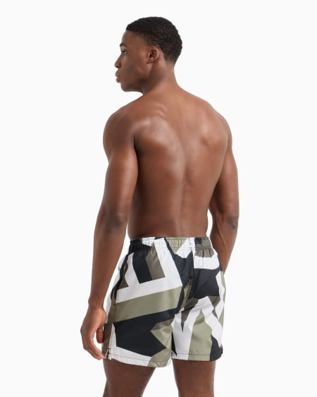 Armani Bañador Tipo Pantalón Corto Con Macroinscripción
