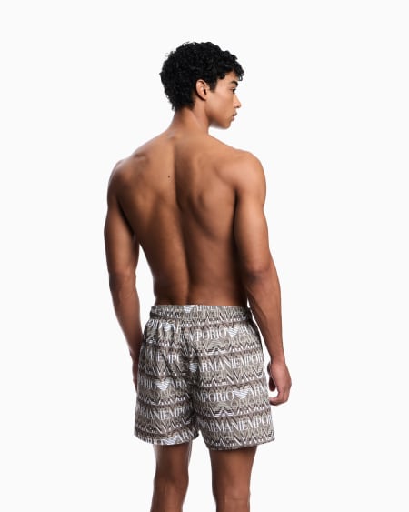 Armani Bañador Tipo Pantalón Corto Con Macrologotipo Integral