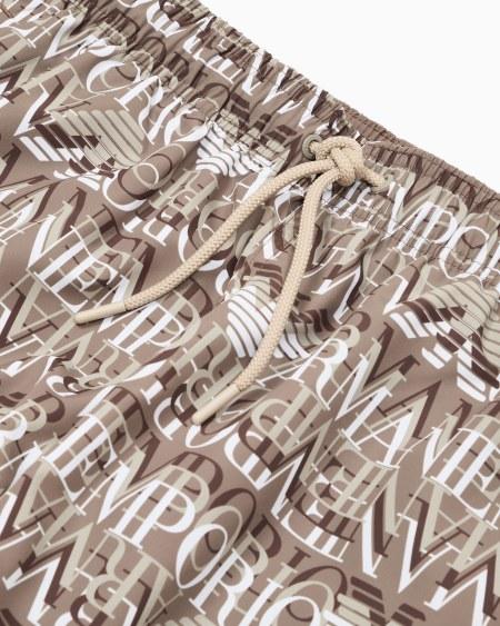 Armani Bañador Tipo Pantalón Corto Con Macrologotipo Integral