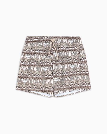 Armani Bañador tipo pantalón corto con macrologotipo integral