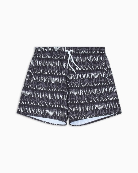 Armani Bañador tipo pantalón corto con macrologotipo integral