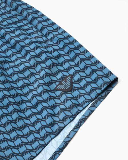 Armani Bañador Tipo Pantalón Corto De Tejido Reciclado Con águila Pequeña ASV