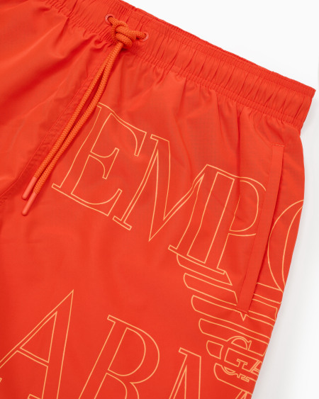 Armani Bañador Tipo Pantalón Corto De Tejido Reciclado Con Logotipo Resaltado ASV