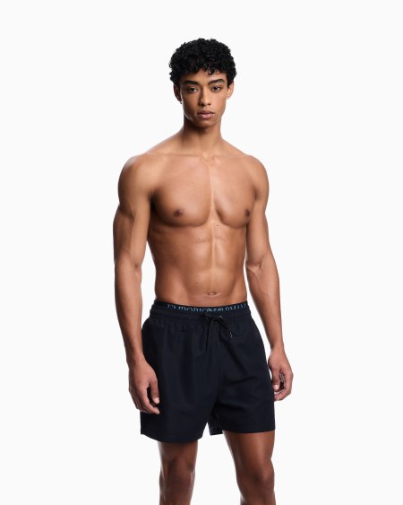 Armani Bañador Tipo Pantalón Corto De Tejido Reciclado Con Banda Con Logotipo ASV
