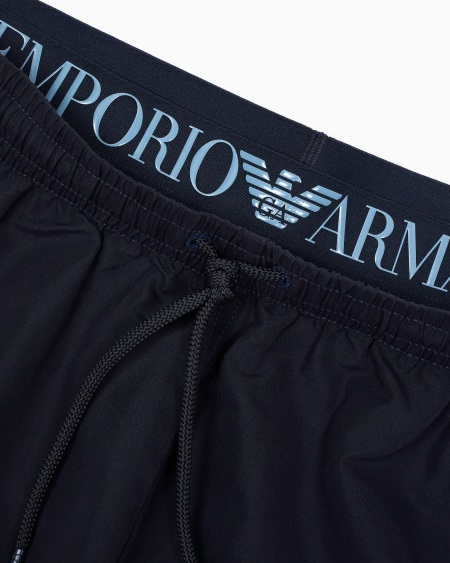 Armani Bañador Tipo Pantalón Corto De Tejido Reciclado Con Banda Con Logotipo ASV