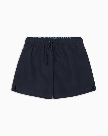 Armani Bañador tipo pantalón corto de tejido reciclado con banda con logotipo ASV